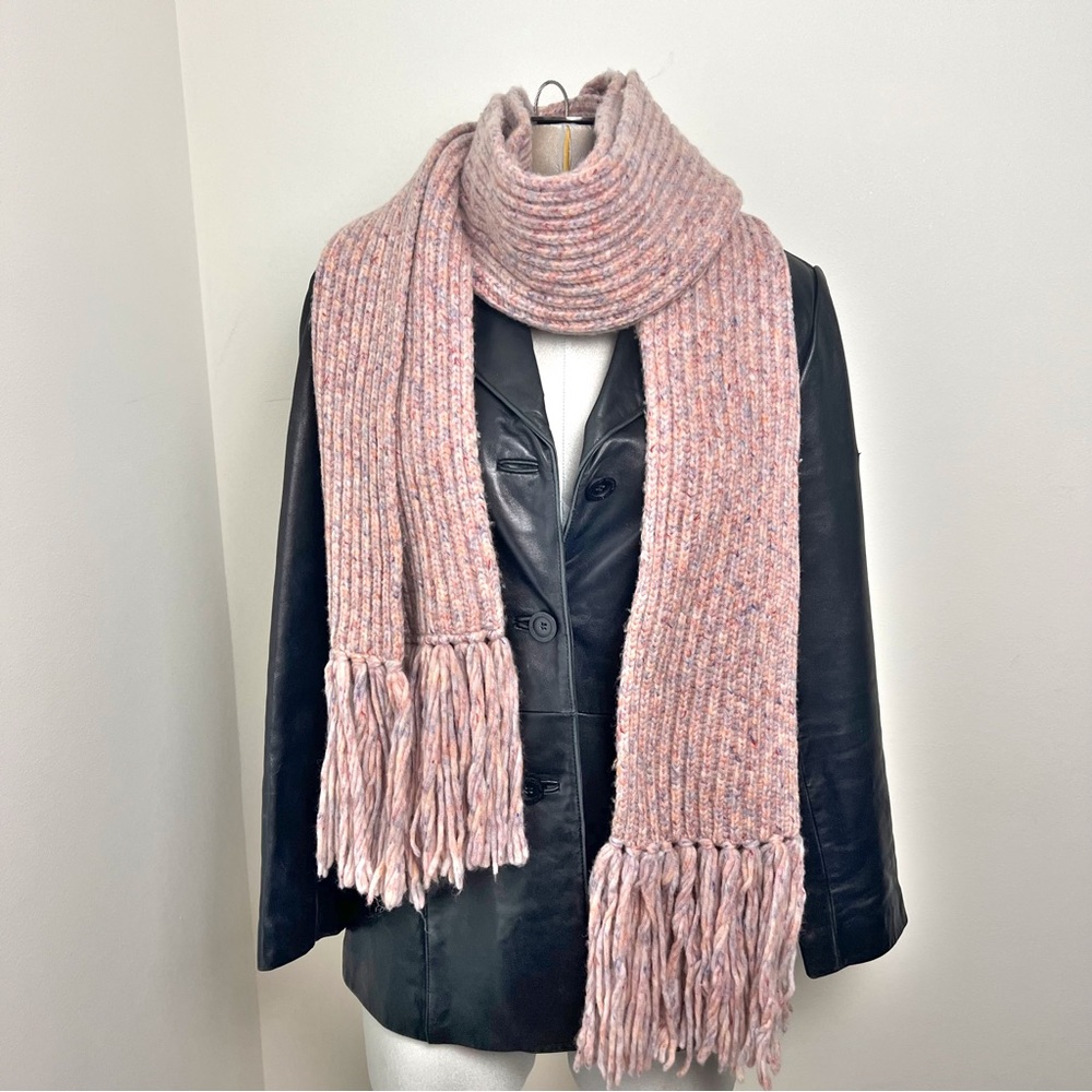 New Rag & Bone Devin Wool Scarf In Pink Multi Colored knitted Confetti - Picture 3 of 8